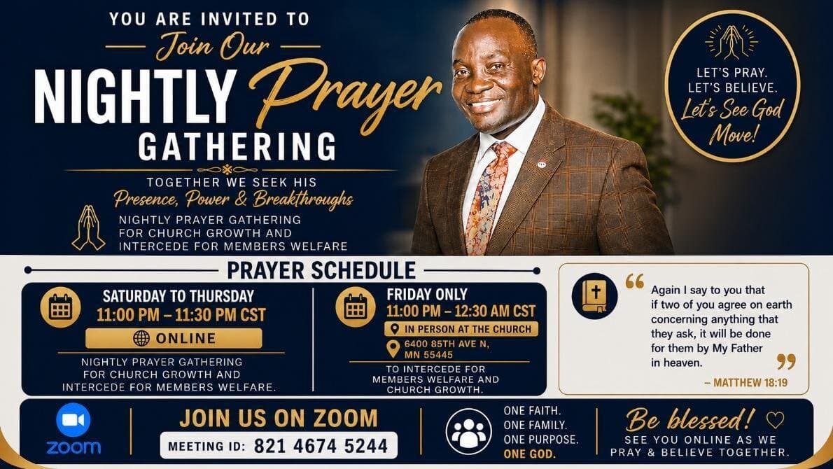 Nightly Prayer Gathering (Online) flier